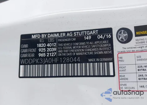 2017 Mercedes-Benz Slc 300 z USA, uszkodzony, nr VIN WDDPK3JA0HF128044